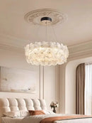Axyaa High-End Flower Glass Pendant Light for Luxury Living Room & Dining Room.