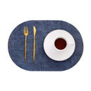 Axyaa Faux Leather Placemats - Set of 6, Heat-Resistant, Non-Slip, Waterproof Mats
