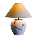 Axyaa Chinese Wabi Sabi Ceramic Table Lamp - Handmade Medieval Style for Home Decor
