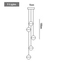 Axyaa Glass Crystal Staircase Chandelier - Luxury Living Room Ceiling Dining Indoor Lighting
