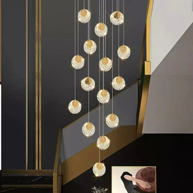 Axyaa Nordic Stair Chandelier Ceiling Light for Living and Dining Room