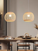 Axyaa Rattan Chandelier: Unique Lampshade Art for Home, Restaurant, Hotel