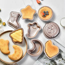 Axyaa Cartoon Cake Baking Tray Mold Set, Non-stick Mini Bread Mold