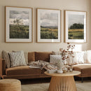 Country retro Wall Art Oil Painting, Sky Hetian Wild Scenery Canvas, Rustic Farmhouse Decor by Axyaa