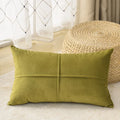 Axyaa Velvet Cross Lumbar Cushion Cover - Cozy Home Decor Pillow Case 30x50cm