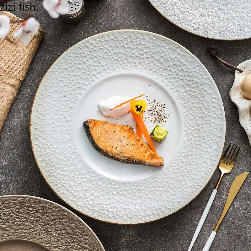 Axya Stone Grain Dinner Plate Set of 6