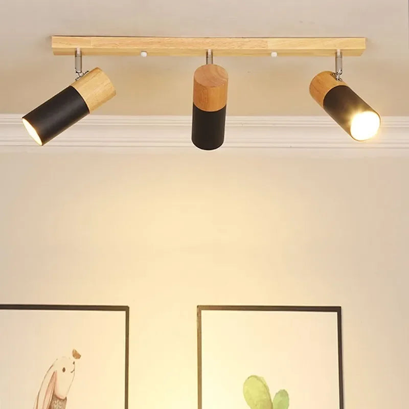 Axyaa Rotatable Wood Ceiling Spotlight for Home Decor
