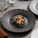Axyaa Ceramic Plate Set for Molecular Cuisine and Steak, Snacks, Pasta Dish Serving