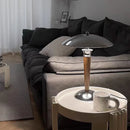 Axyaa Solid Wood Flying Saucer Desk Lamp - Medieval Style Nordic Retro Bedroom Study Lamps