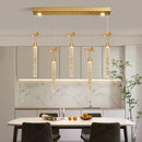 Axyaa Crystal Chandelier, Elegant Dining Room Lighting, Luxury Living Room Pendant Lights