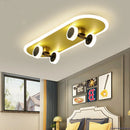 Axya Skateboard Ceiling Lights: Modern Nordic Children's Room Decor Lamps