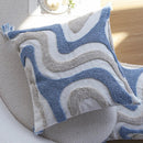 Axyaa Blue Jacquard Embroidery Sofa Pillowcase Cojines Throw Headboard Cover