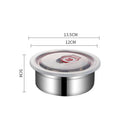 Axyaa Stainless Steel Round Bento Lunch Box with Leakproof Lid