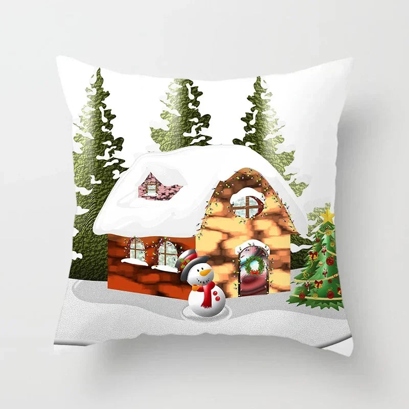 Axyaa Christmas Home Pillowcases Printed Bed Decoration Cushion Covers