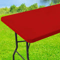Axyaa Stretch Washable Patio Table Cover Waterproof Outdoor Tablecloth