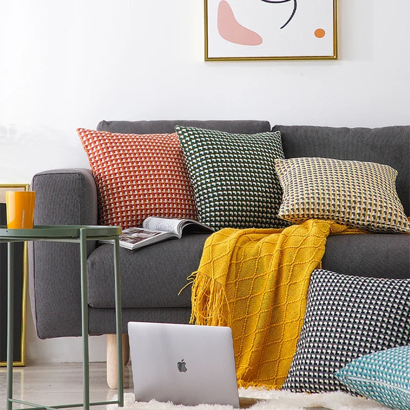 Axyaa Nordic Square Cushion Cover 45x45cm for Sofa Bed Chair_Living Room