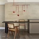 Art Deco Black Orange Lustre Cross Belt Pendant Light by Axyaa for Living Room
