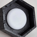 Axyaa Black Stone LED Ceiling Lamp - Japanese Wabi Sabi Decor for Living Room