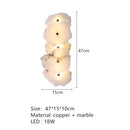 Axyaa Marble Wall Lamp LED Sconce Copper Accent Art Deco Light