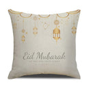 Axyaa Eid Mubarak Ramadan Cushion Cover - Moon Lantern Pattern Decor