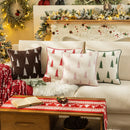 Axyaa Christmas Tree Embroidery Throw Pillow Cover - Cojines Sofa Cushion Cover