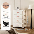 Axyaa 13.8 Inch Drawer Storage Cabinet, 3-6 Tier, Large Capacity, Multi-Color Options