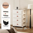 Axyaa 13.8 Inch Drawer Storage Cabinet, 3-6 Tier, Large Capacity, Multi-Color Options