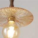 Axyaa Copper Glass LED Pendant Lamp for Dining Room and Bedroom