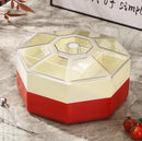 Axyaa Octagonal Dried Fruit Plate Double Layer Candy Box Snack Storage
