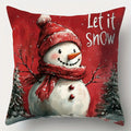 Christmas Pillowcase Santa Claus Snowman Tree Cover by Axyaa Home - Festive Sofa Cushion