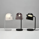 Axyaa Smoke Gray Glass Table Lamp LED Modern Decorative Desk Lamp