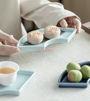 Axyaa Small Snack Tray Ceramic Dim Sum Dessert Dried Fruit Tray