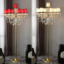 Axyaa Crystal Floor Lamp: Modern Luxury LED Fixture for Bedroom, Living Room & Villa Art