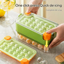 Axyaa Mini Ice Cube Tray with Lid and Bin: Spill-resistant Ice Maker for Cocktails