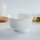 Axyaa Bone Diamond Bowl Set - 4.5 Inch Small Soup and Rice Bowls