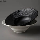 Axyaa Solid Color Rock Texture Ceramic Dinner Plate Soup Pasta Salad Molecular Cuisine Specialty Tableware