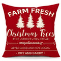 Axyaa Christmas Pillowcase Zipper Closing Sofa Cushion Cover Home Decoration Gift