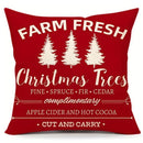 Axyaa Christmas Pillowcase Zipper Closing Sofa Cushion Cover Home Decoration Gift