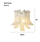 Axyaa White Pink Petal Glass Chandelier Table Lamp - Modern Artistic Lighting