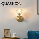 Axya Crystal LED Wall Lamp: Modern Bedroom Living Room Decor Sconce Lighting