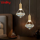 Axyaa Crystal LED Pendant Chandelier: Nordic Iron Lighting Fixture for Home Decor & Aesthetics