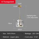 Axyaa Glass LED Pendant Lights Dining Room Chandelier Bar Restaurant Home Decor