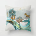 Golden Tree Forest Pillow Case by Axyaa: Car/Home Sofa Bed Decor, 45x45cm Decorative Cushion Cover