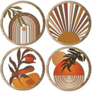 Axyaa Wooden Wall Art: Farmhouse Bohemian Country Yard Decoration - Western Theme