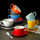 Axya Ceramic Coffee Cup Set with Saucer - 300ml Tea Mug for Home and Office