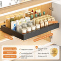Axyaa Retractable Spice Drawer Organizer with Slide Rails - Cabinet Storage Rack