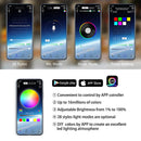 Axyaa RGB LED Strip Under Car Neon Light, BT App Control, Waterproof, 6PCS, 12V