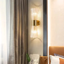 Axya Gold Crystal Wall Lamp for Indoor Lighting Décor in Living Room and Bedroom