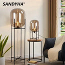 Axyaa Glass Bracket LED Floor Lamp - Modern Nordic Style for Living Room & Bedroom
