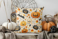 Axyaa Halloween Pumpkins & Candies Pattern Pillow Cover for Sofa, Bedroom, Car